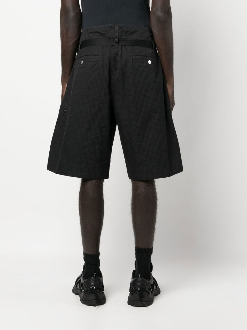 Compass-patch chino shorts - 5