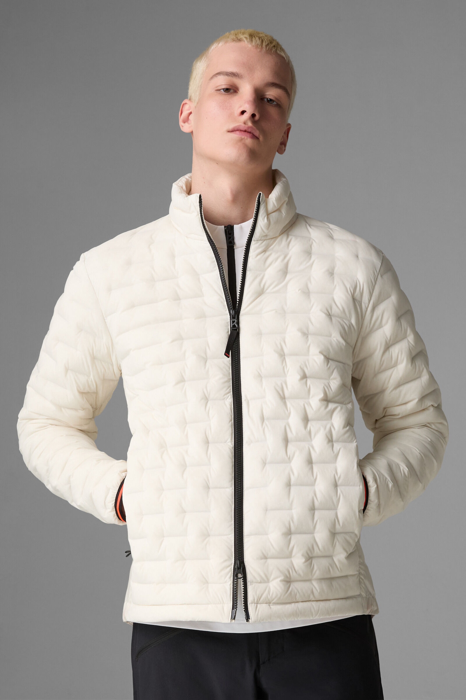 Gray Lightweight down jacket in Off-white - 2