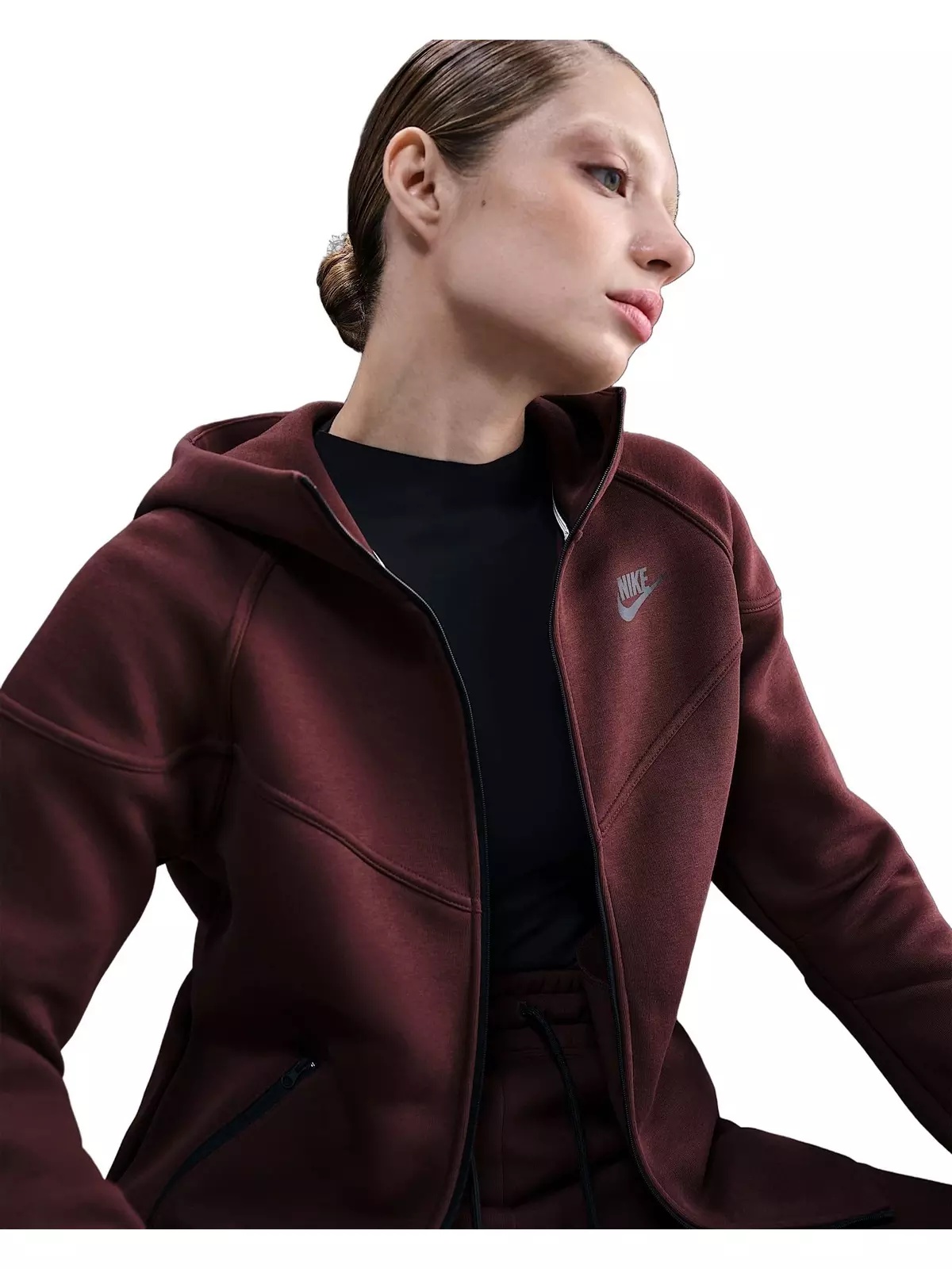 Women's Sportswear Tech Fleece Windrunner Full-Zip Jacket -Burgundy - 3