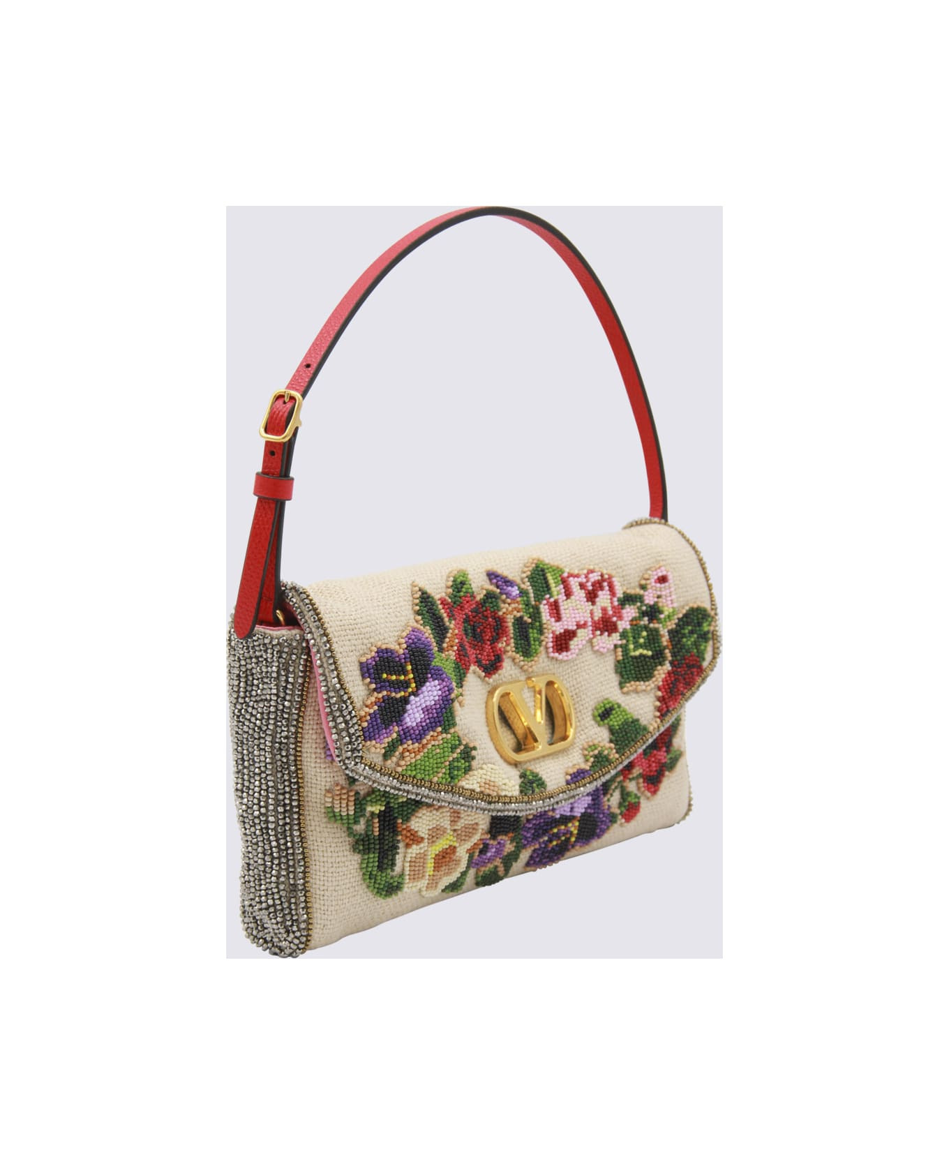 White Small Vain Soft Shoulder Bag - 2