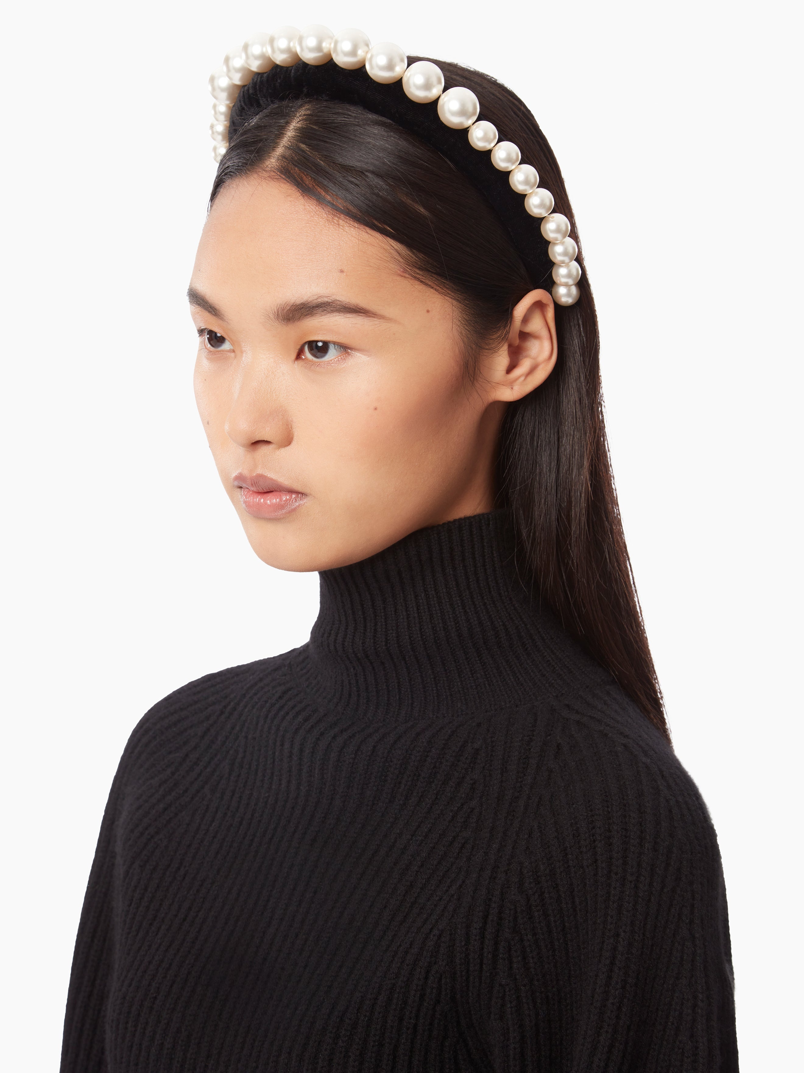ヘアアクセサリー NINA RICCI VELVET HEADBAND WITH PEARLS NINA RICCI VELVET HEADBAND WITH PEARLS | REVERSIBLE