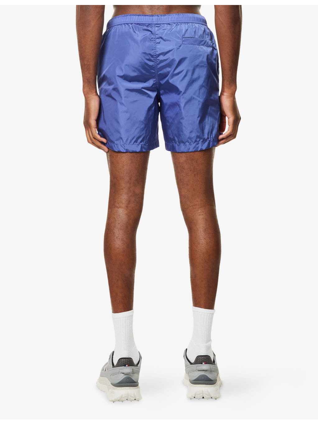 Embroidered-Script Relaxed-Fit Swim Shorts - 4