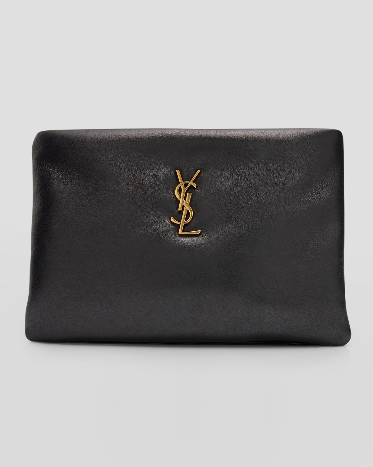 Calypso Small YSL Clutch Bag in Smooth Padded Leather - 1