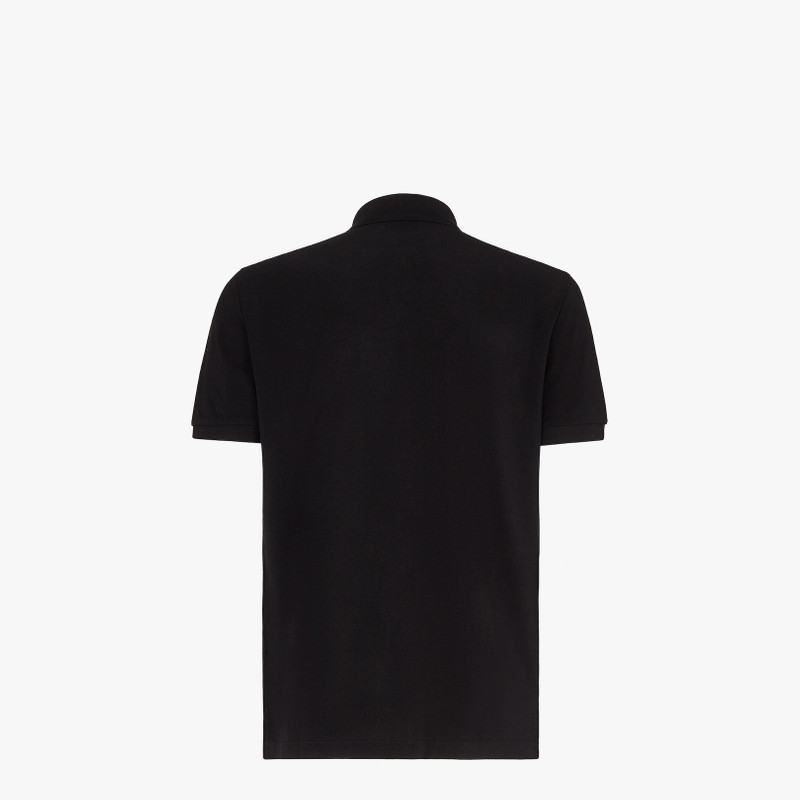 FENDI Black cotton polo shirt outlook
