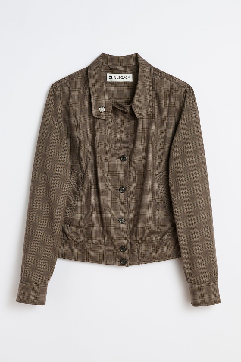 Tuxedo Bomber Dirty Brown Glen Plaid 1