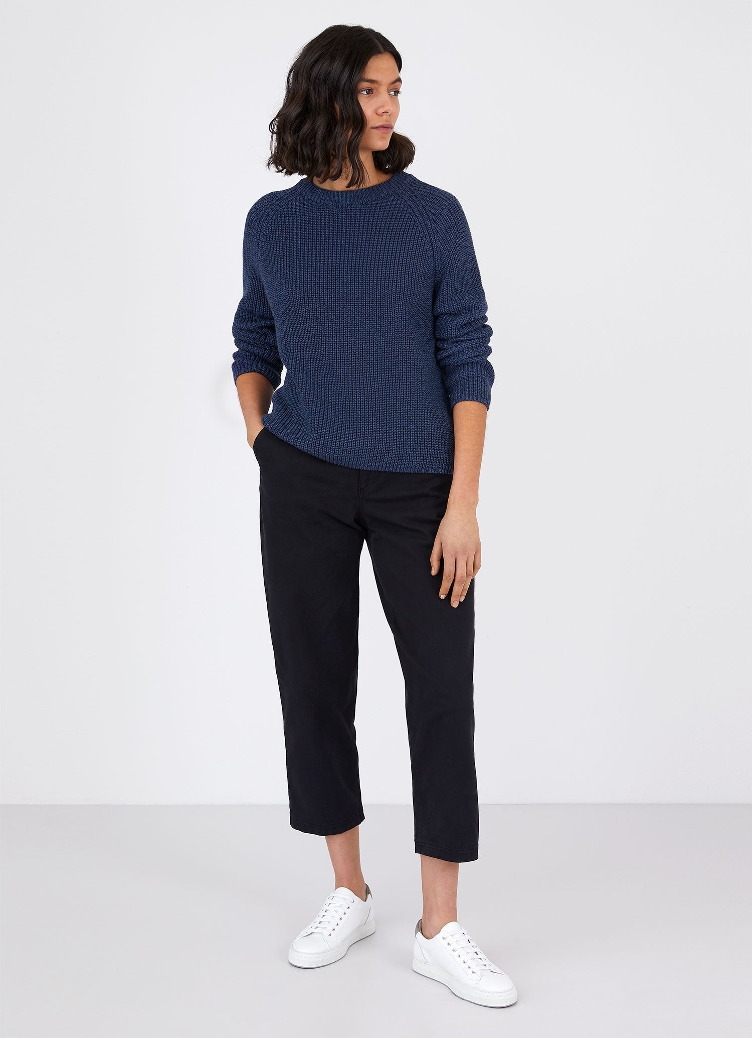 Cotton Boxy Crew Neck Jumper - 4