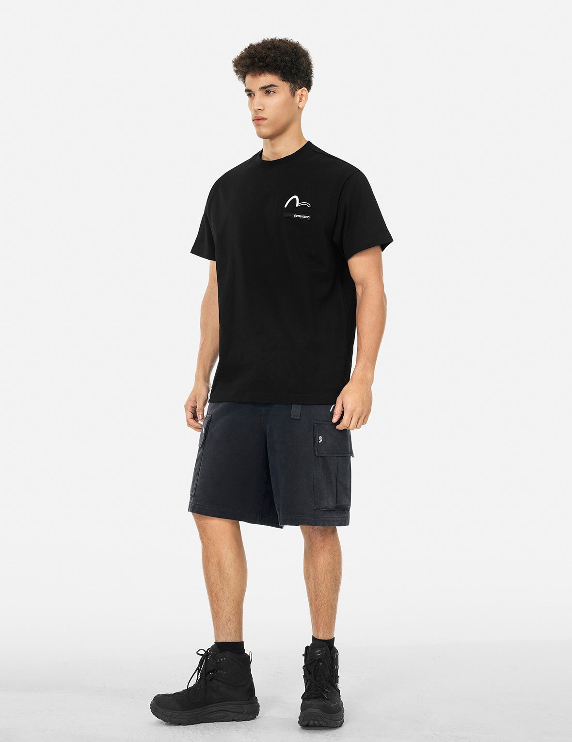 Metallic Logo and Slogan Print Regular Fit T-Shirt - 3