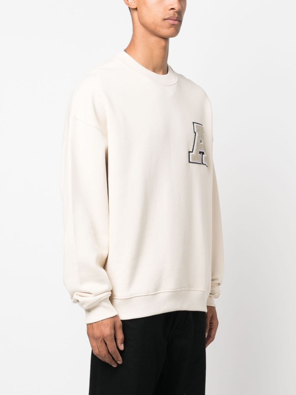 logo-patch organic-cotton sweatshirt - 3