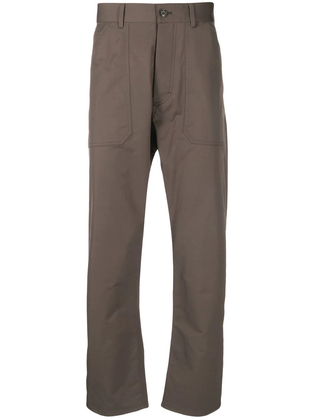 high-rise straight-leg trousers - 1