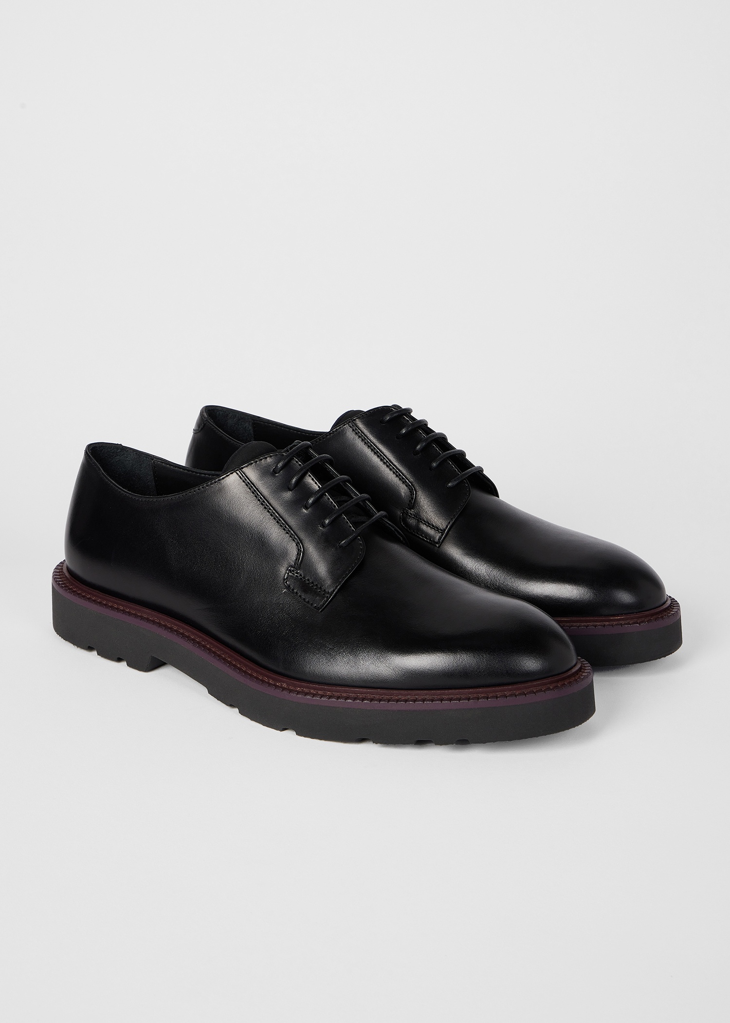 Black Leather 'Ras' Shoes - 2