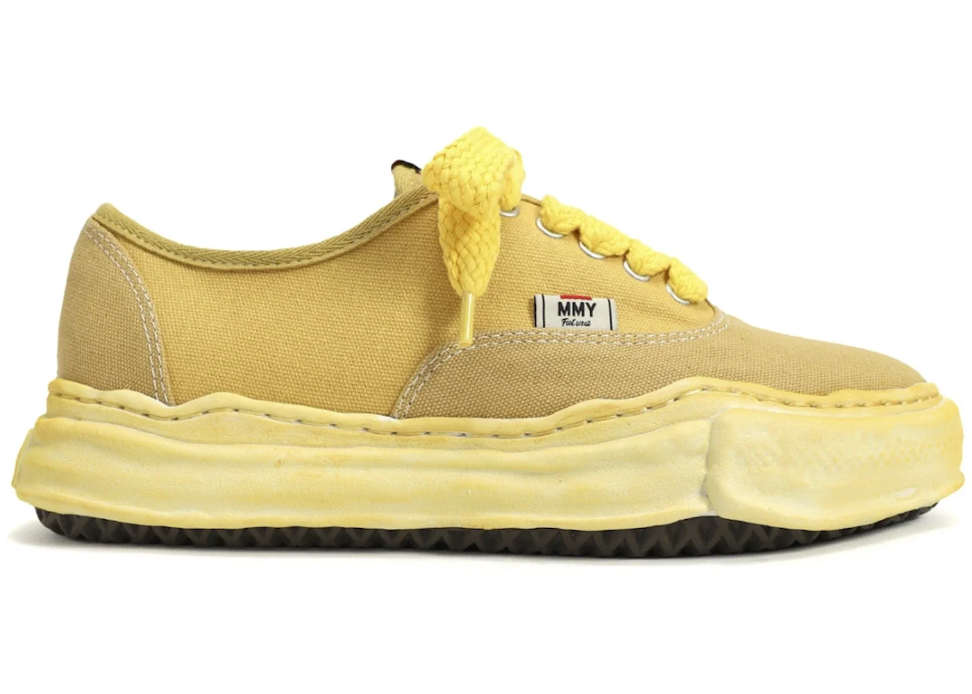 Maison Mihara Yasuhiro Baker OG Sole Over Dyed Canvas Low Yellow - 1