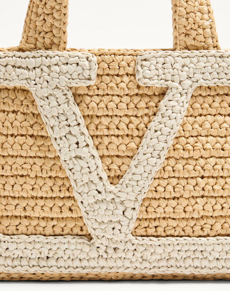 Valentino VALENTINO GARAVANI VIVA SUPERSTAR SMALL SHOPPING BAG IN RAFFIA outlook
