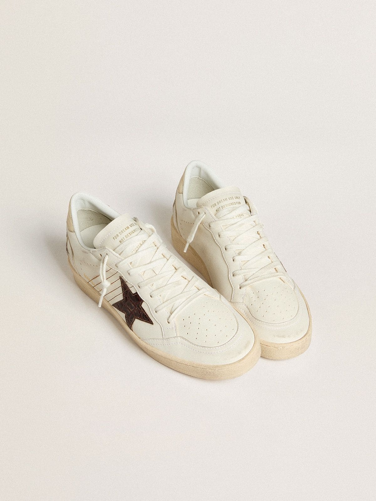 Ball Star with burgundy croc-print leather star and gold heel tab - 2