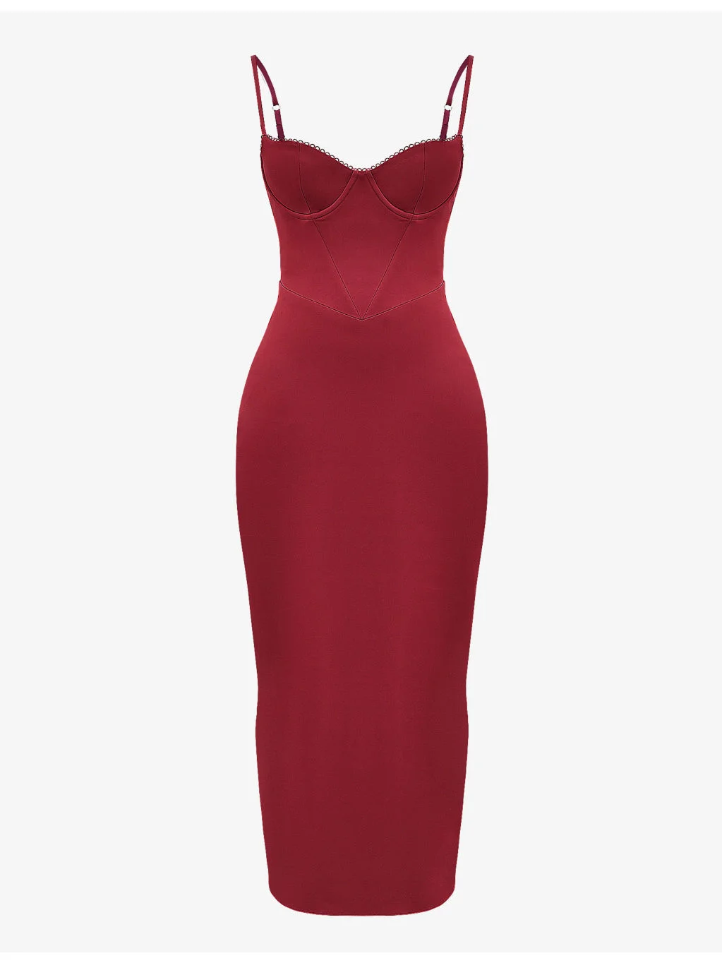 Stefania fitted satin maxi dress - 1