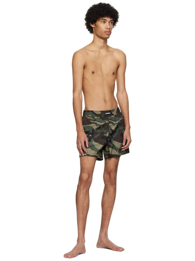 VETEMENTS Green Camouflage Swim Shorts outlook