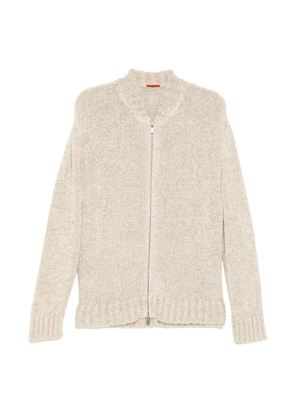 zip knitted cardigan - 1