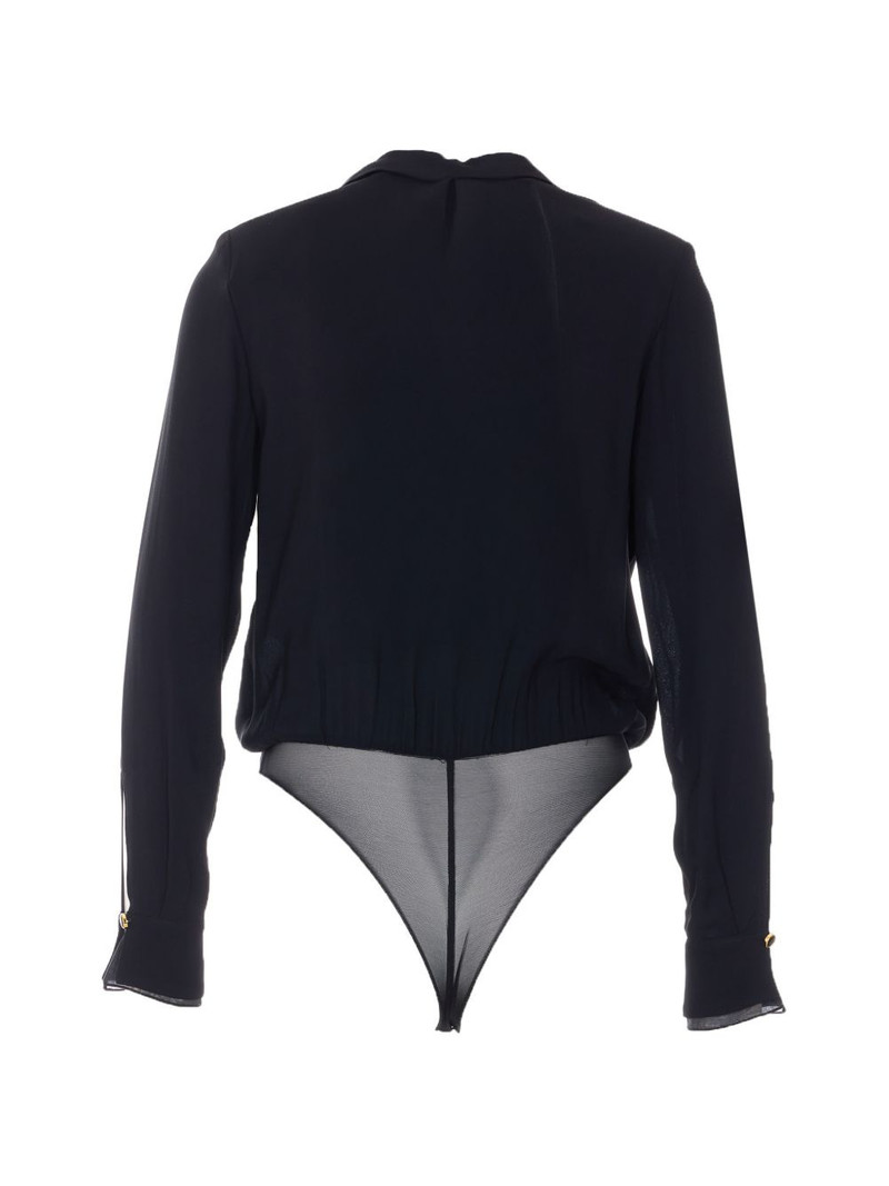 ELISABETTA FRANCHI V-neck collared bodysuit outlook