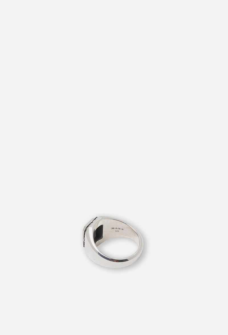M.A.R.S ENAMEL SIGNET RING 7