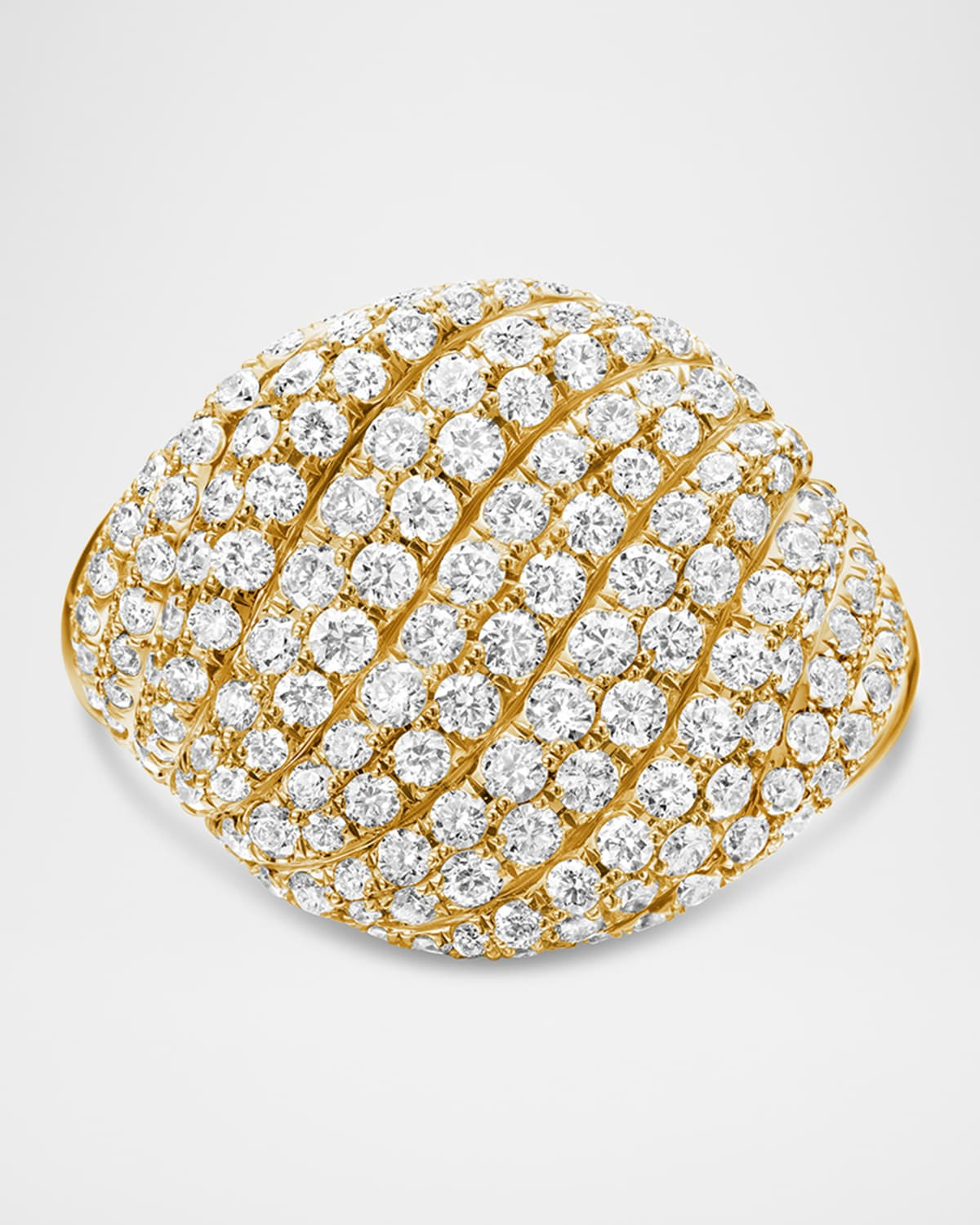 13mm Sculpted Cable Pinky Ring in 18K Gold - 5