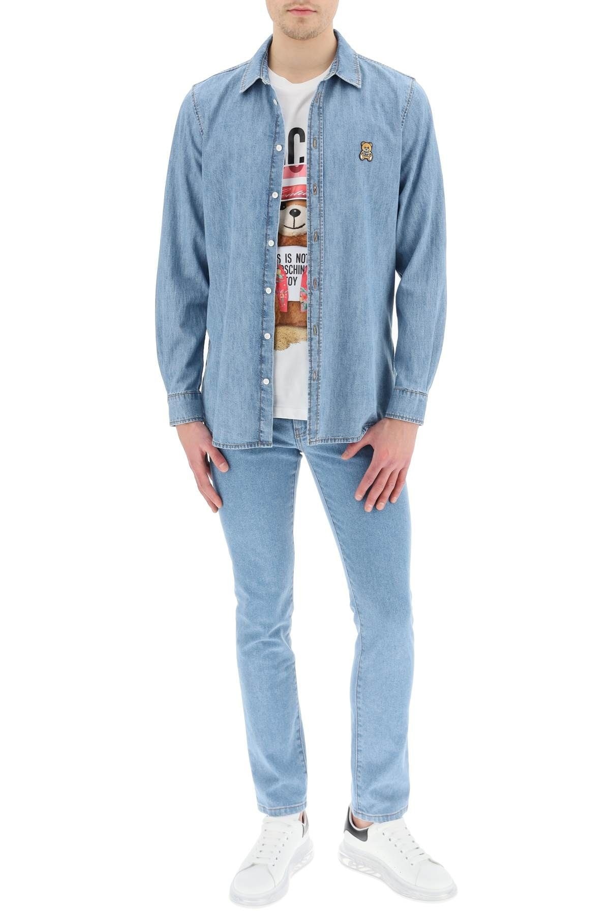 TEDDY BEAR PATCH DENIM SHIRT - 2