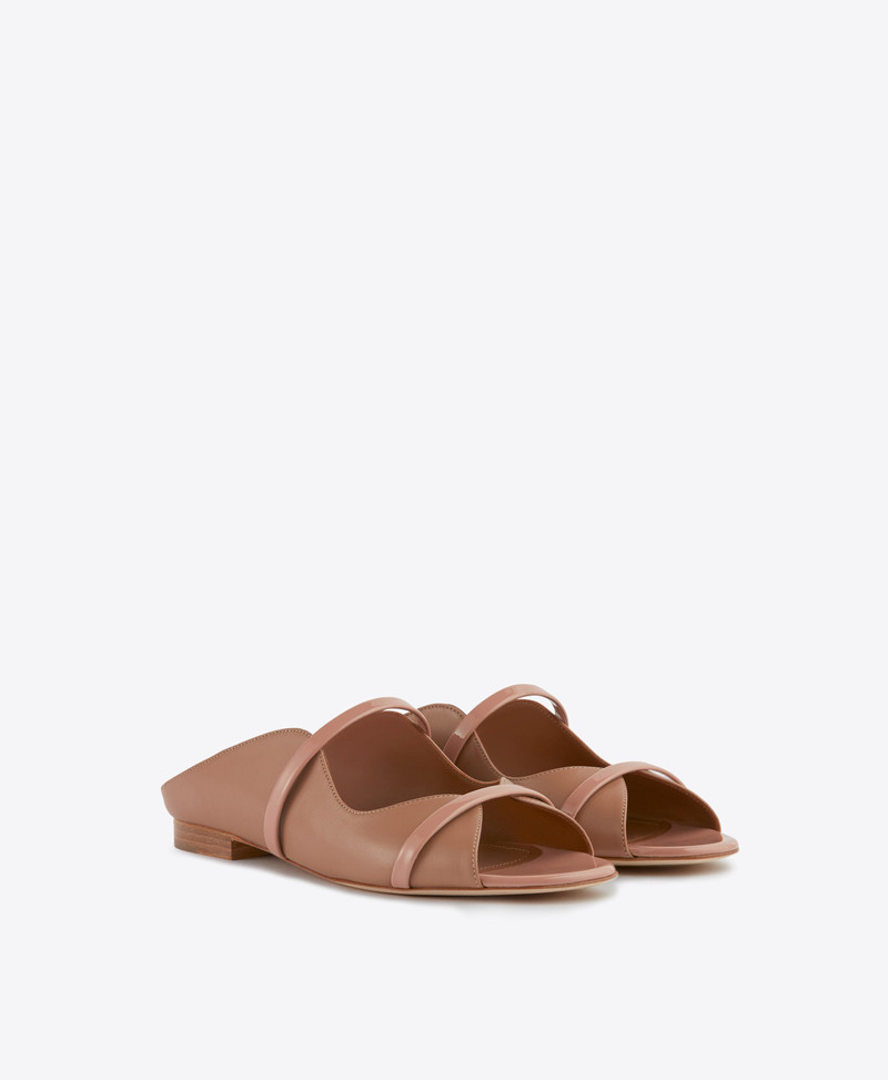 MALONE SOULIERS Norah Blush Leather Flat Sandals outlook