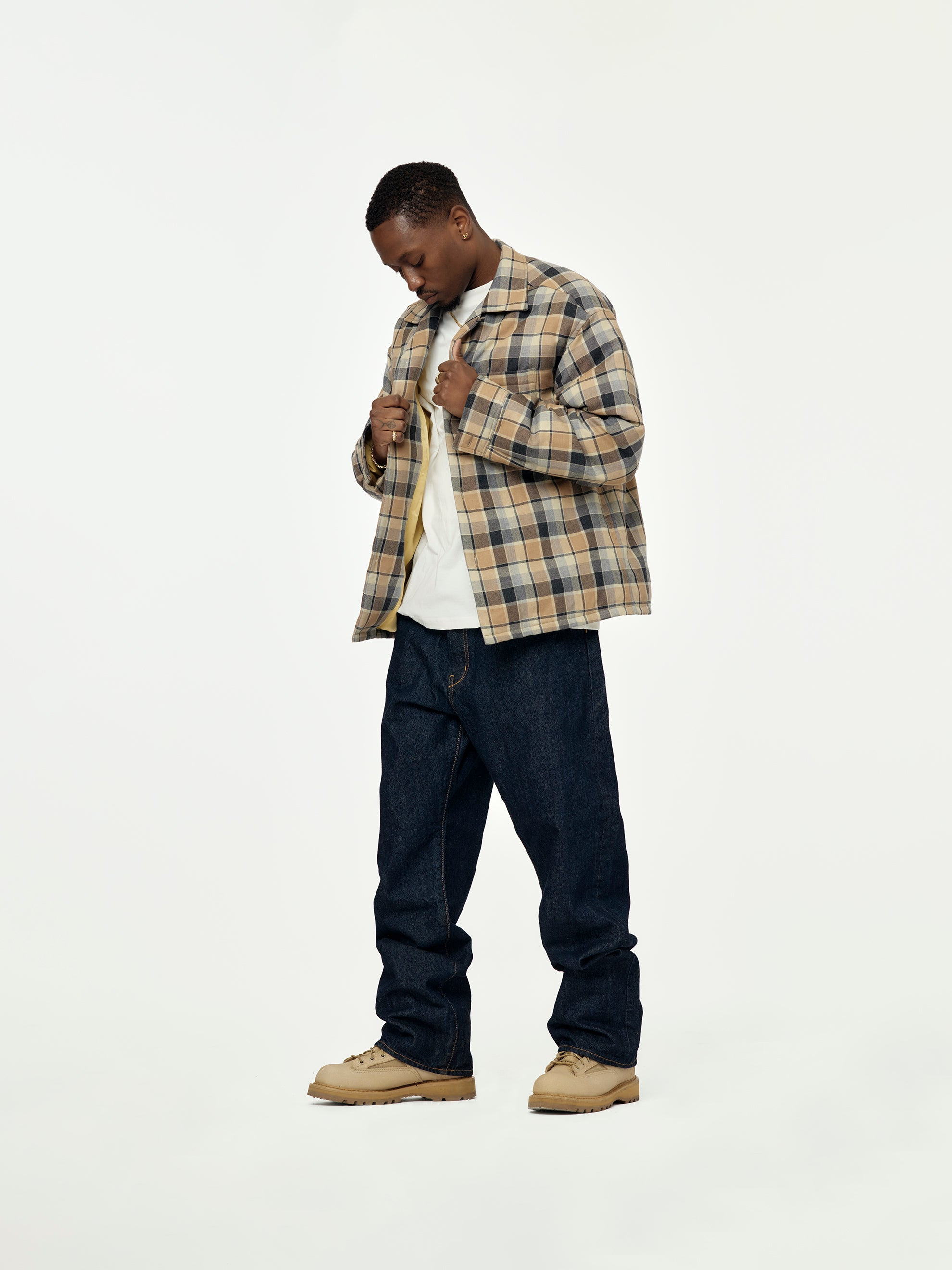 KEESEY CHECK DOWN JKT (BEIGE) - 4