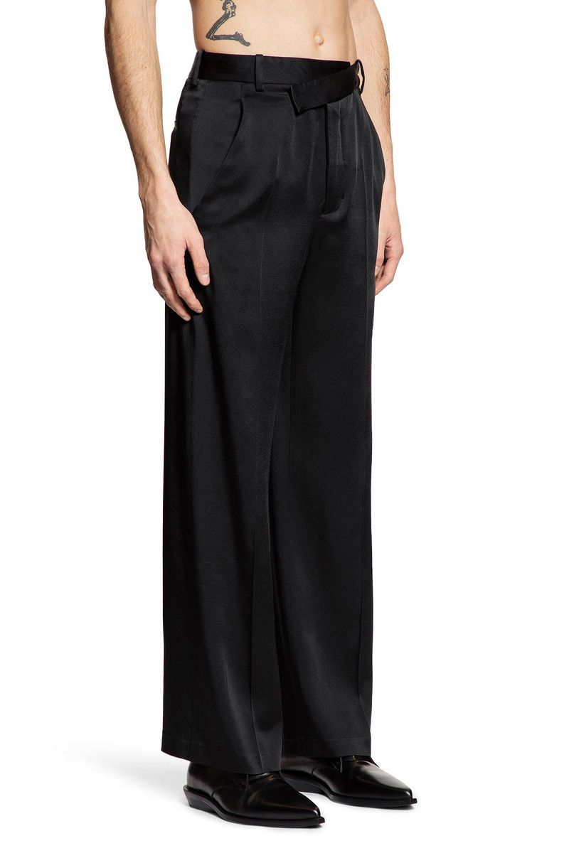 Ann Demeulemeester Cyrus Cady Satin Wide Leg Trousers outlook