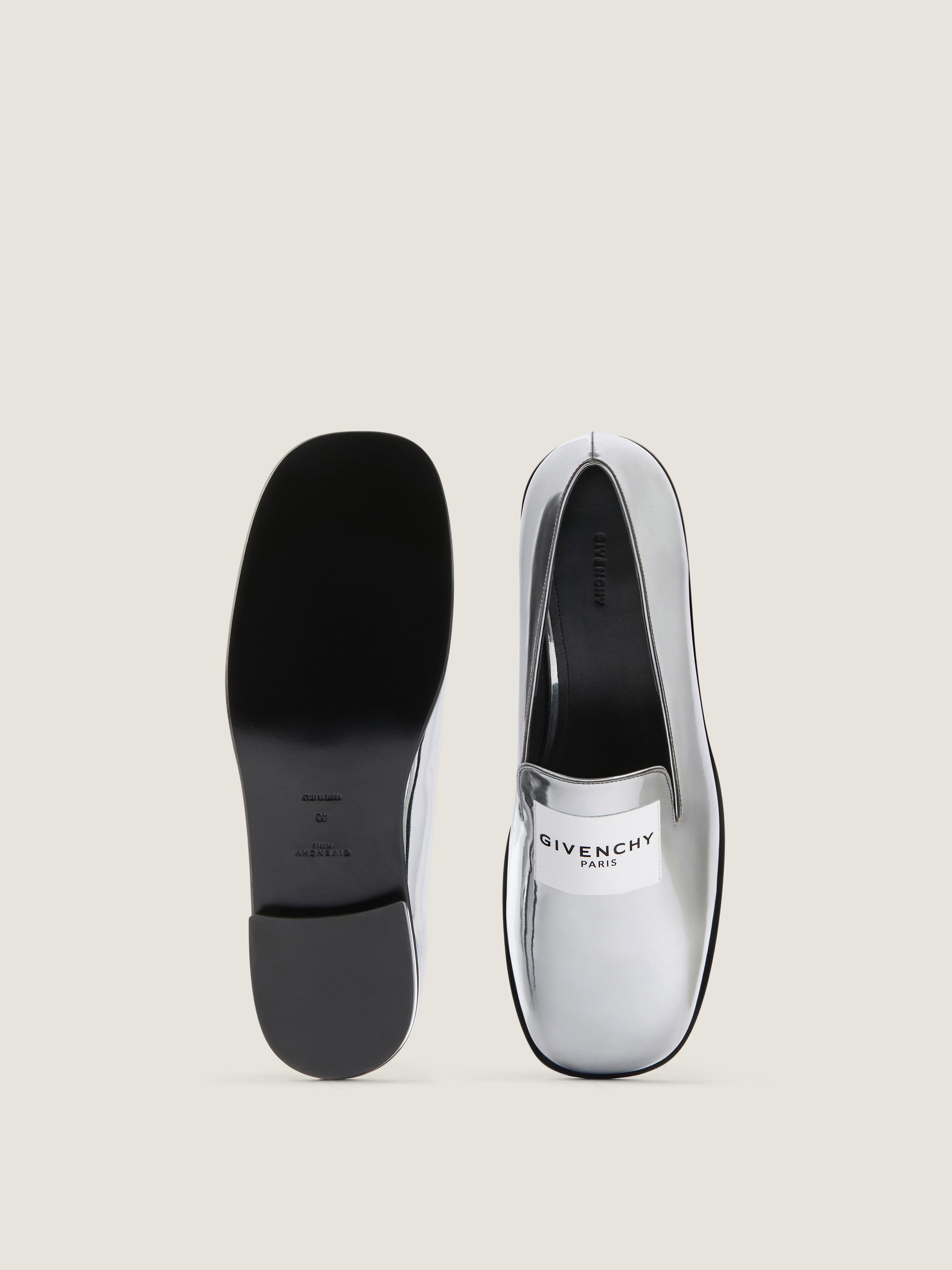 TUX LOAFERS IN MIRROR EFFECT LEATHER - 5