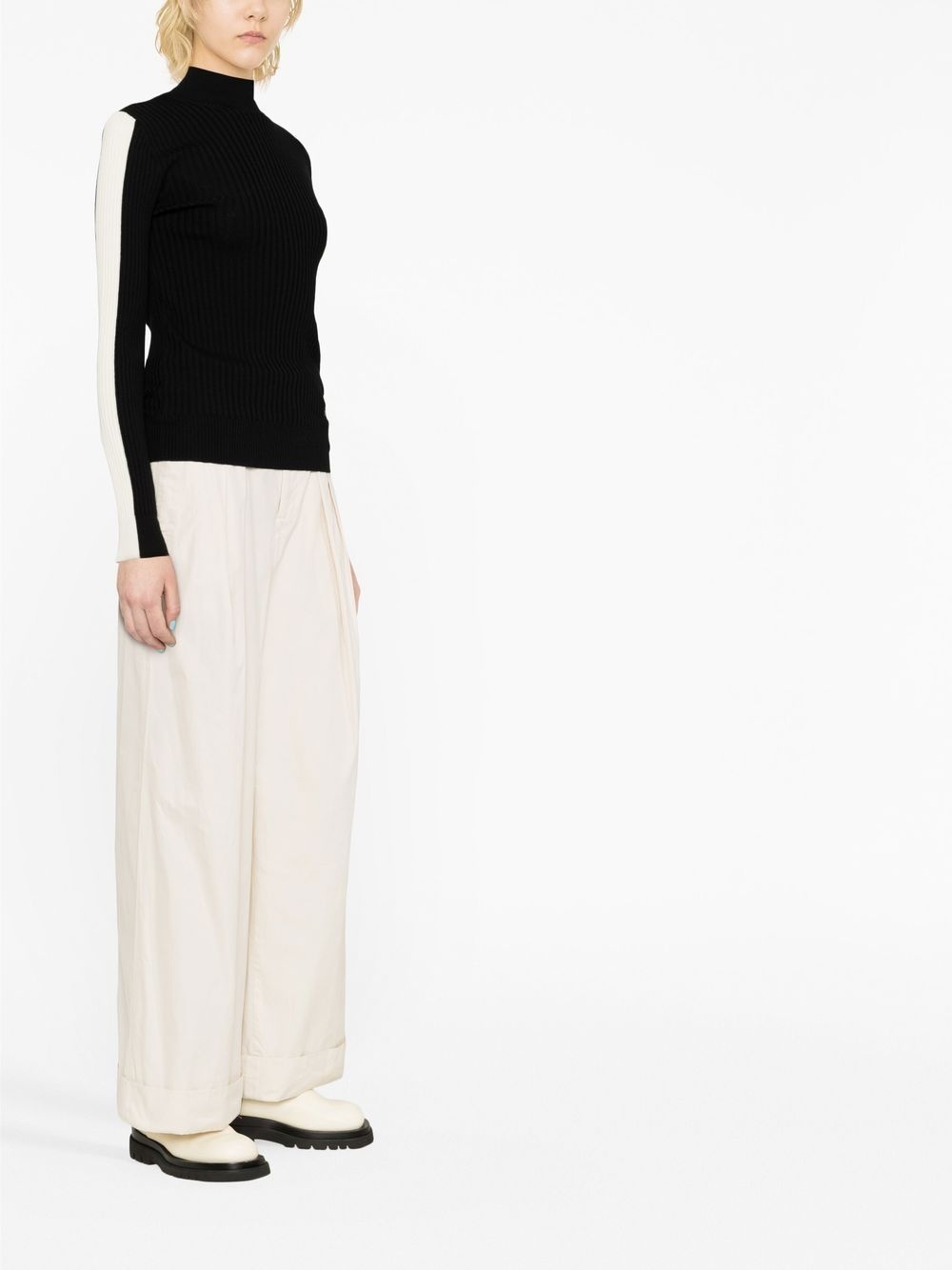 ribbed stripe-detail jumper - 4