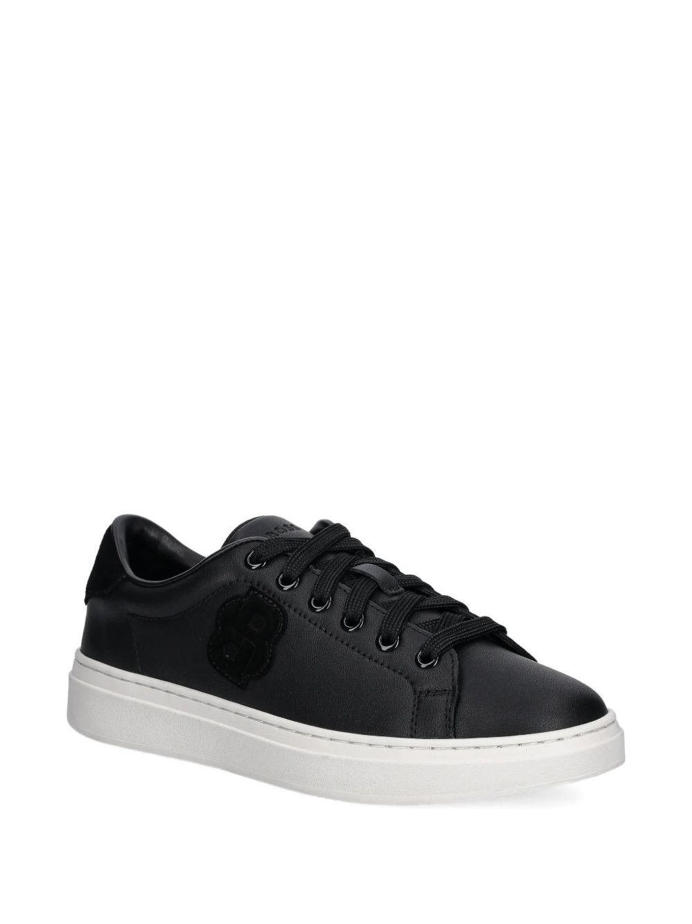 logo-plaque lace-up sneakers - 2
