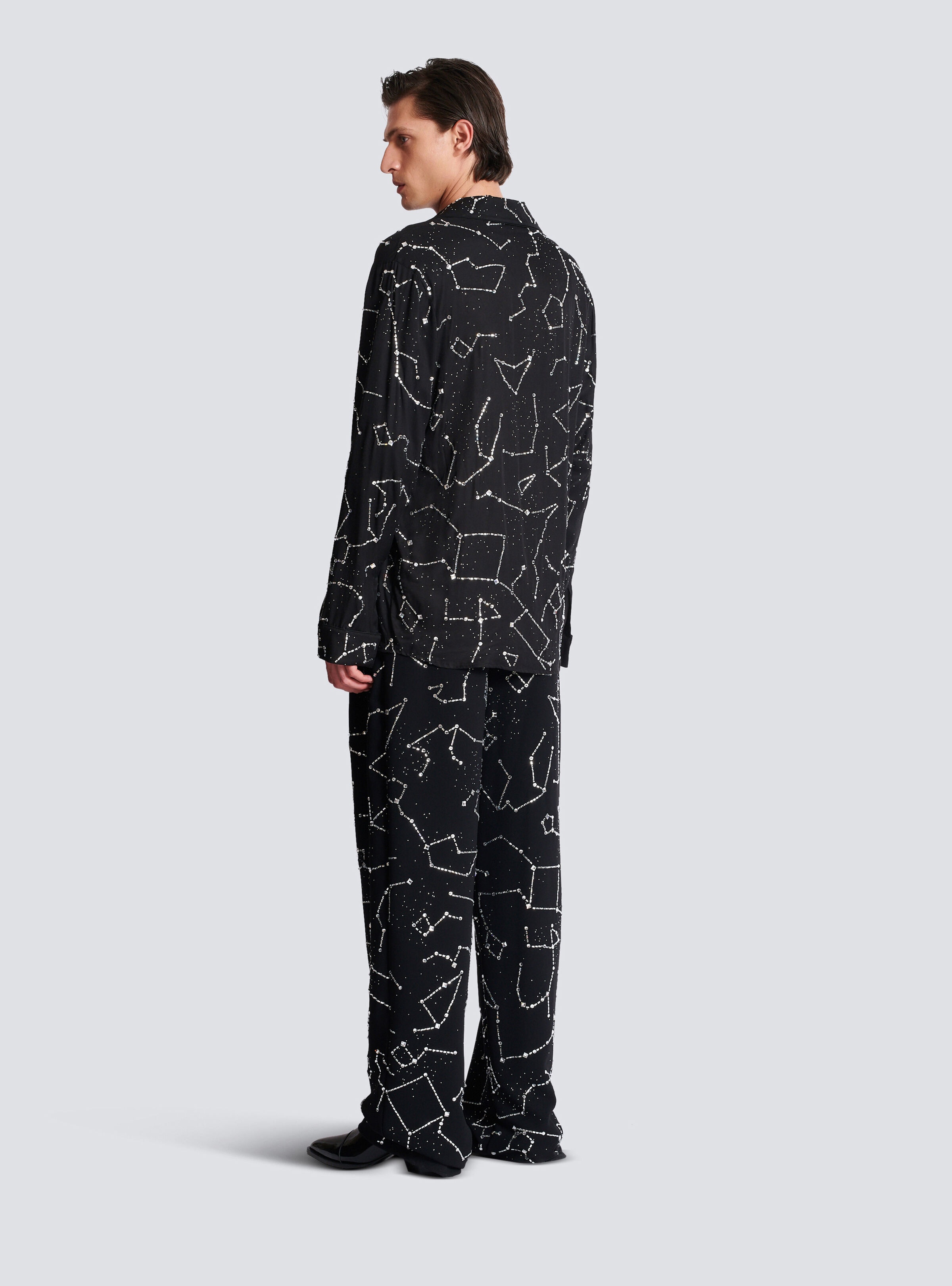 Pyjama shirt with Constellation rhinestones - 4