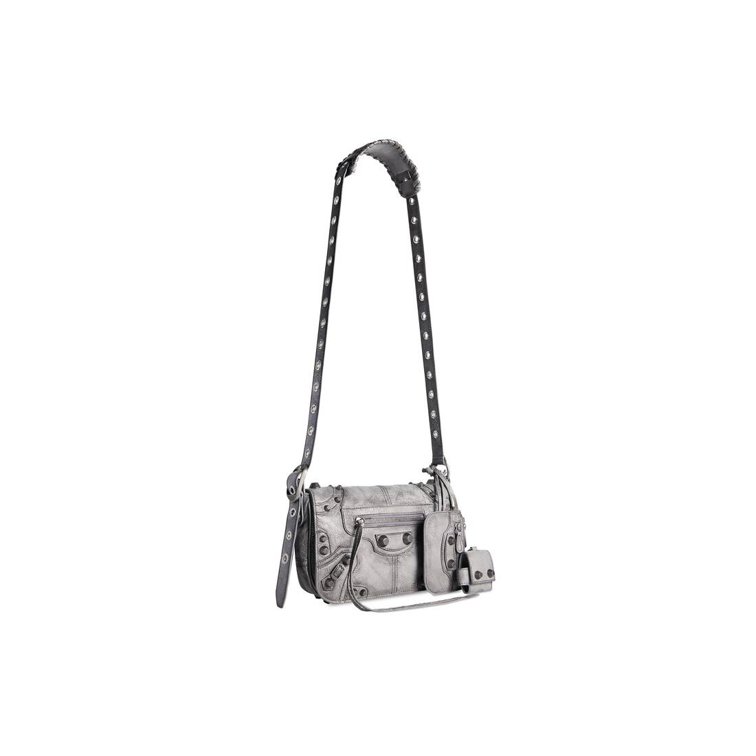 Men's Le Cagole Men Xs Flap Bag Used Effect in Grey - 2