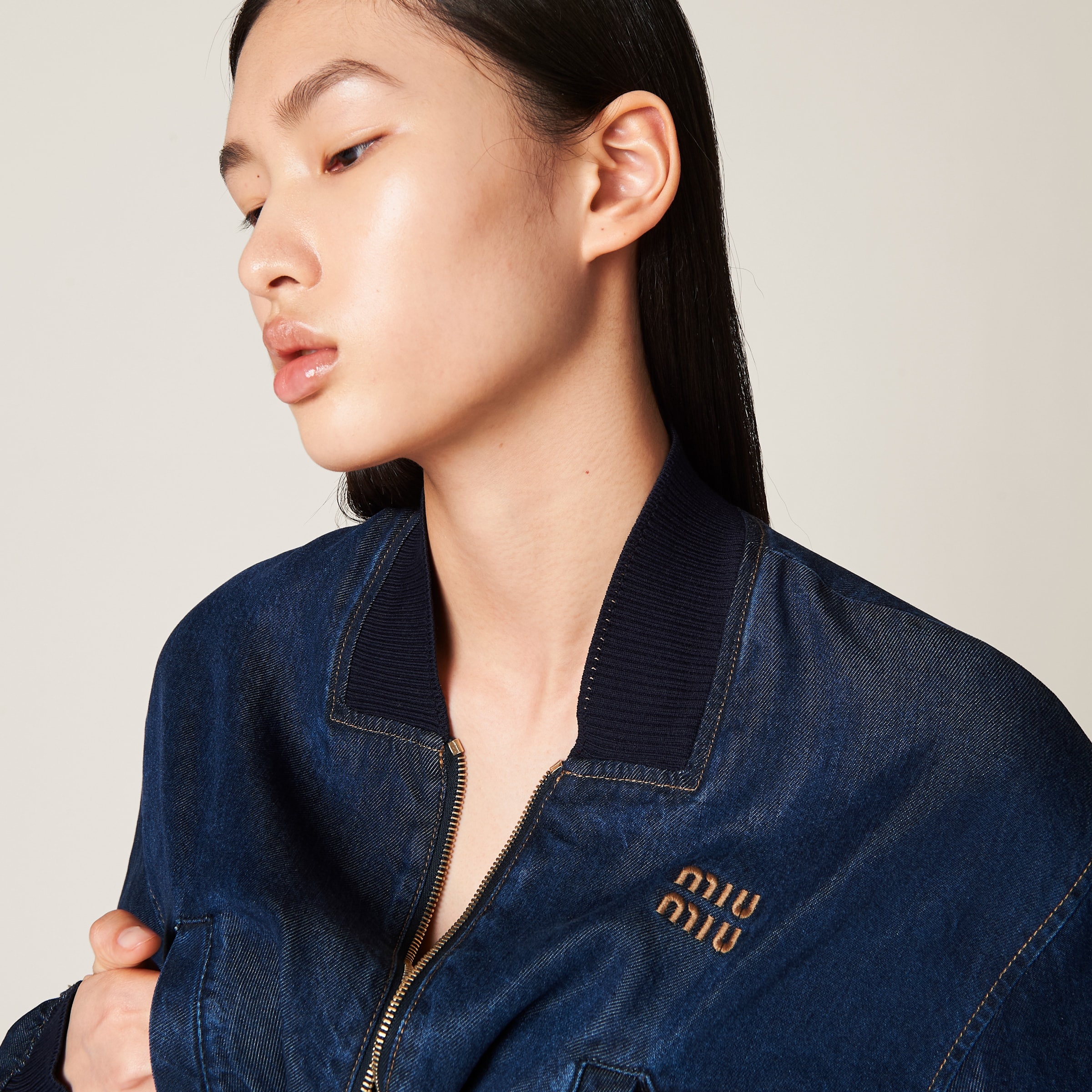 Denim blouson jacket - 5