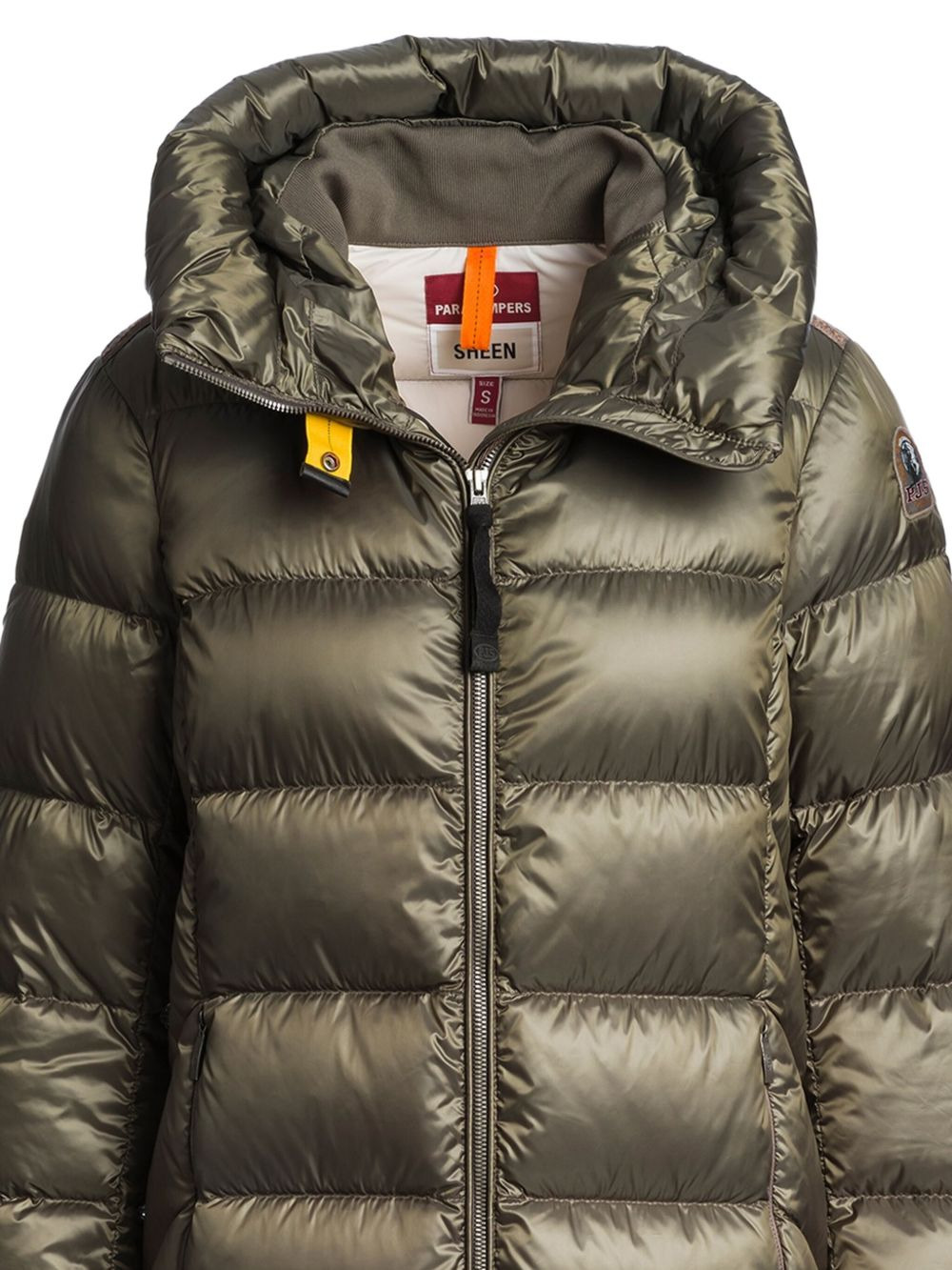 hooded longline padded coat - 4