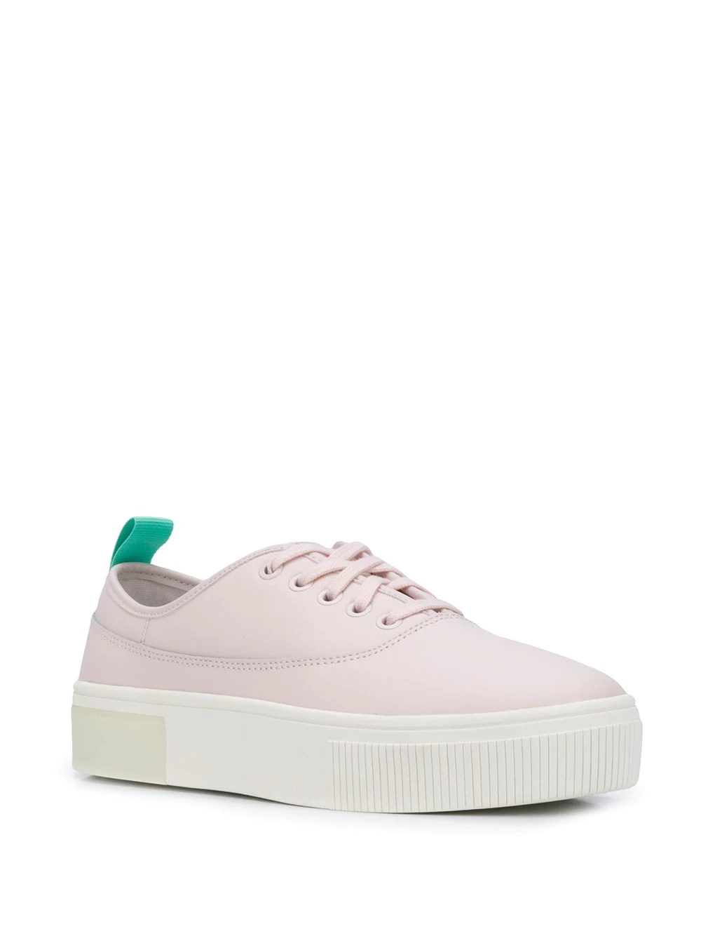 contrast pull tab sneakers - 2