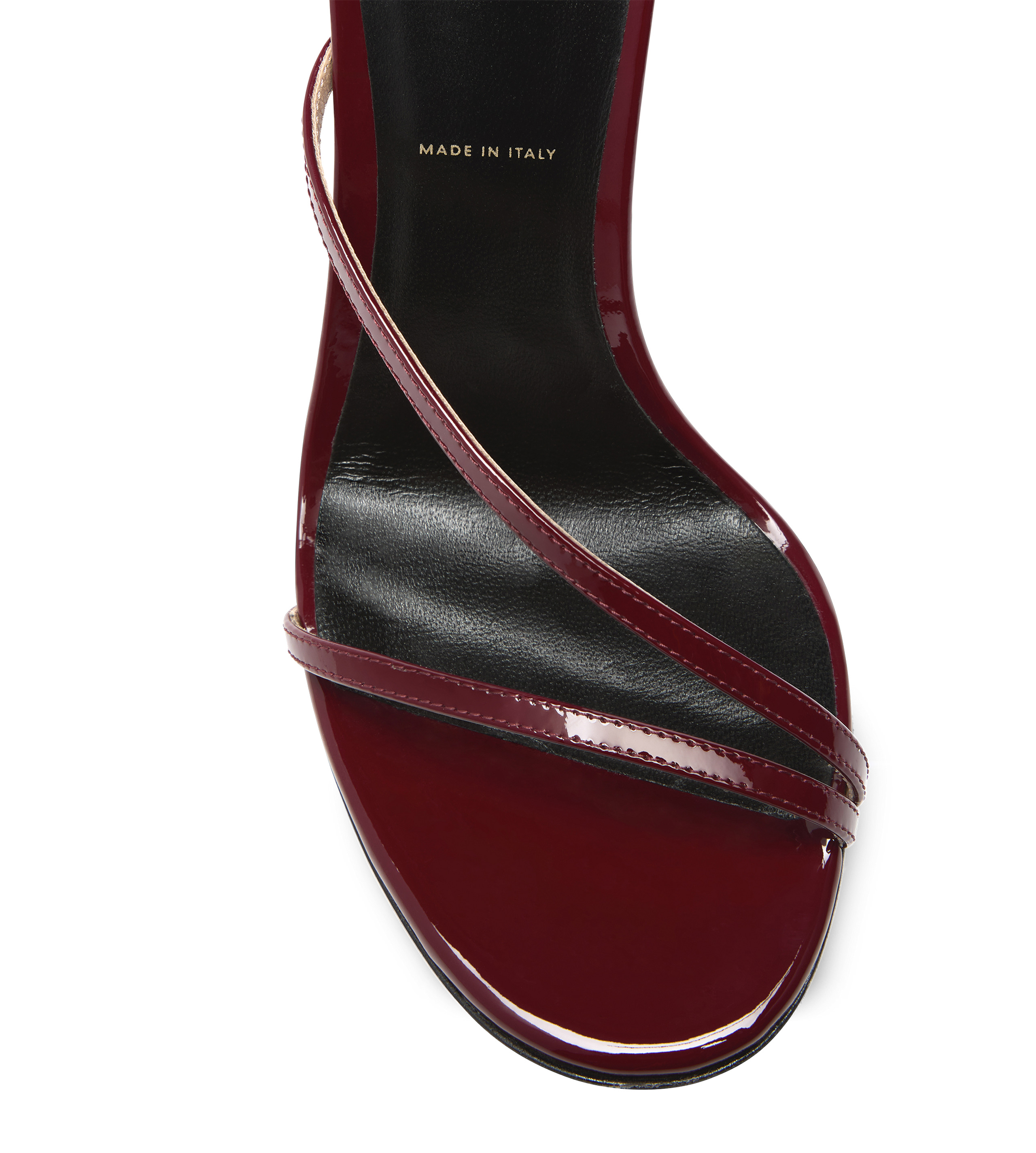 PATENT LEATHER ANKLE STRAP SANDAL - 5