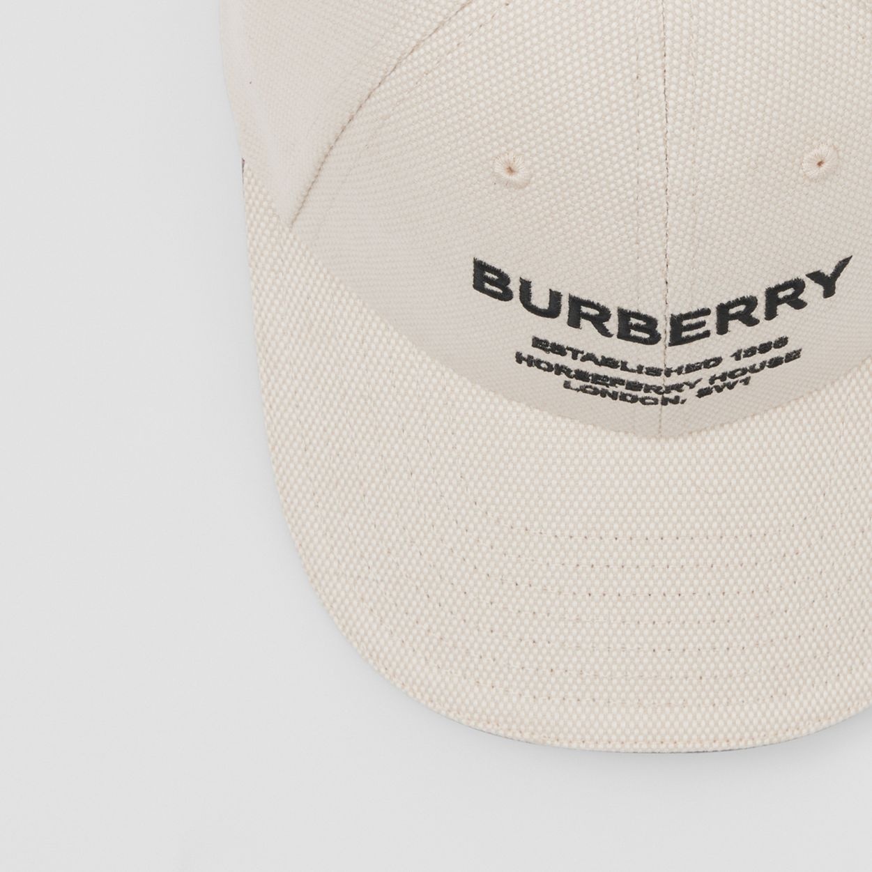 Horseferry Motif Cotton Canvas Baseball Cap - 7
