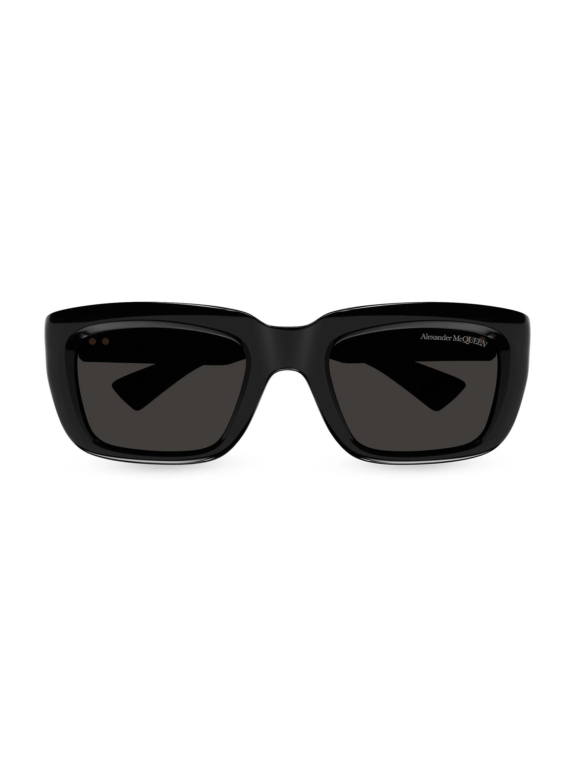 Men's Floating Skull 54MM Square Sunglasses - Black - 1