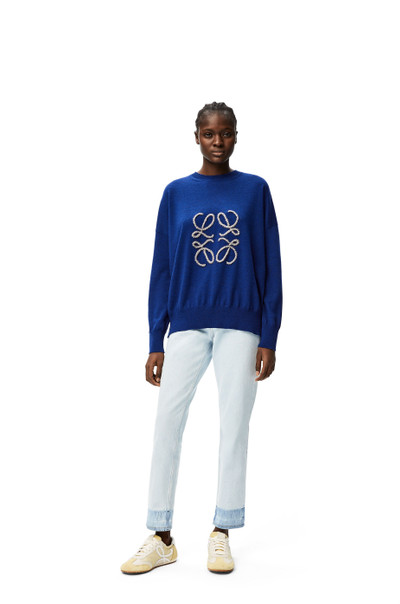 Loewe Anagram embroidered sweater in wool outlook