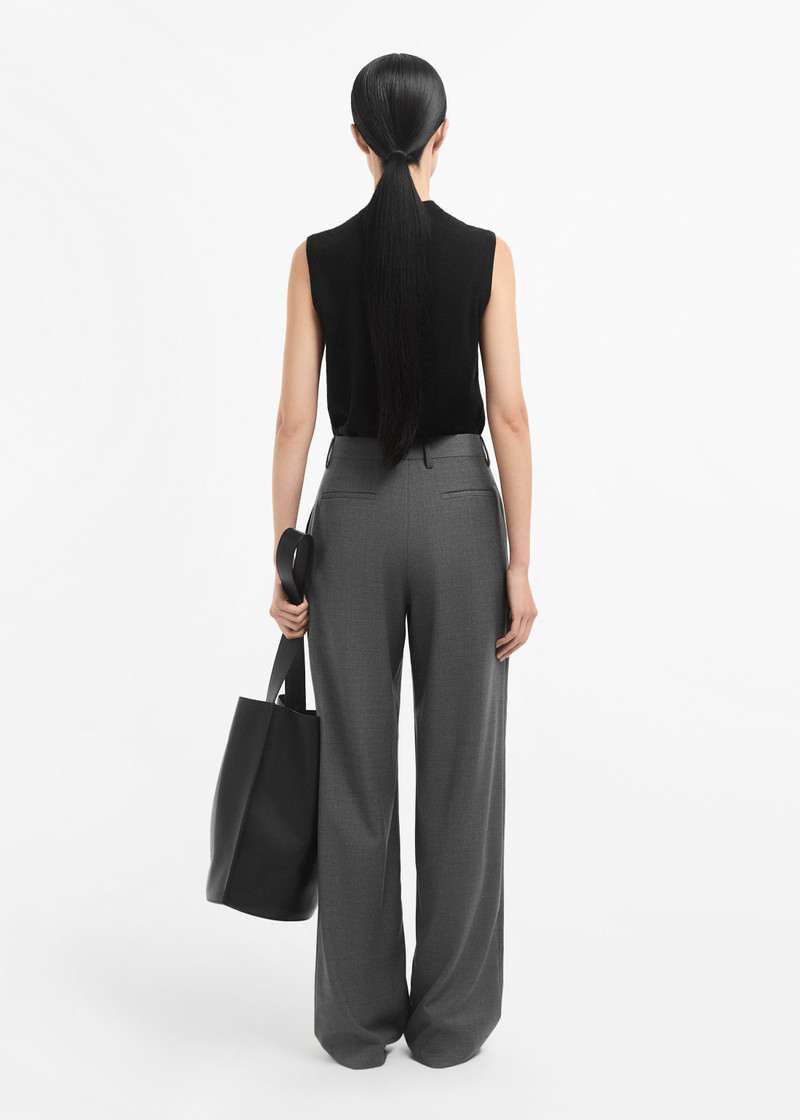 Tailored Straight Pant in Melange Wool 6