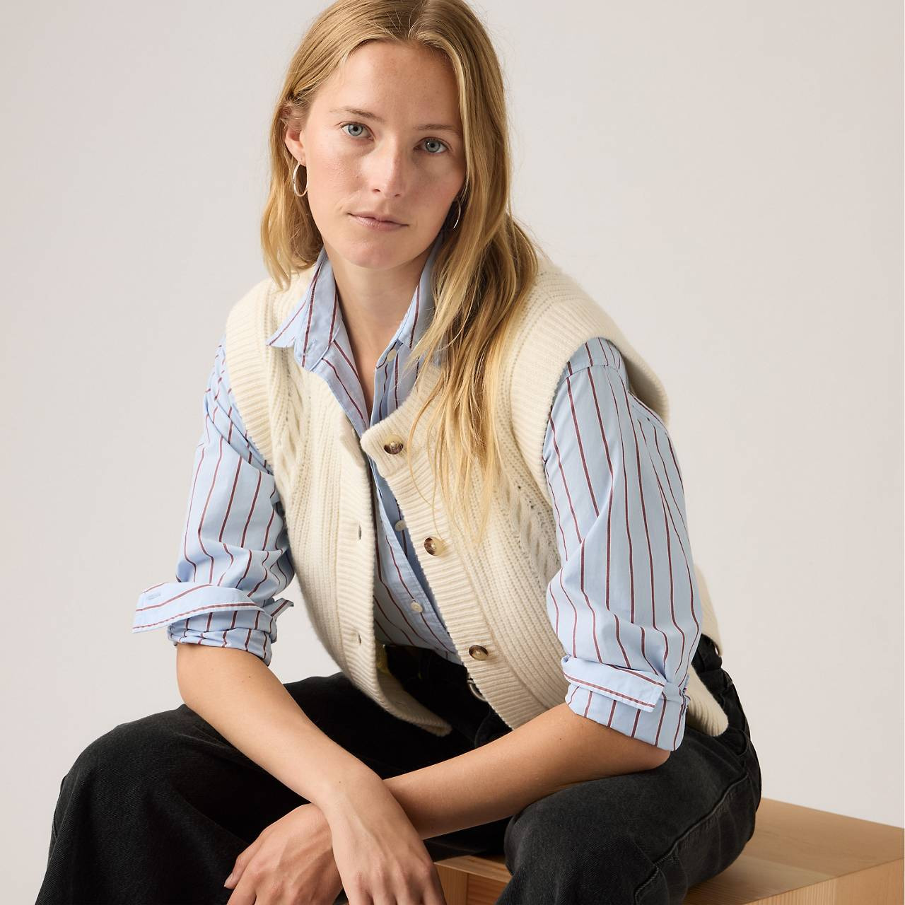 INES CABLE SWEATER - 2