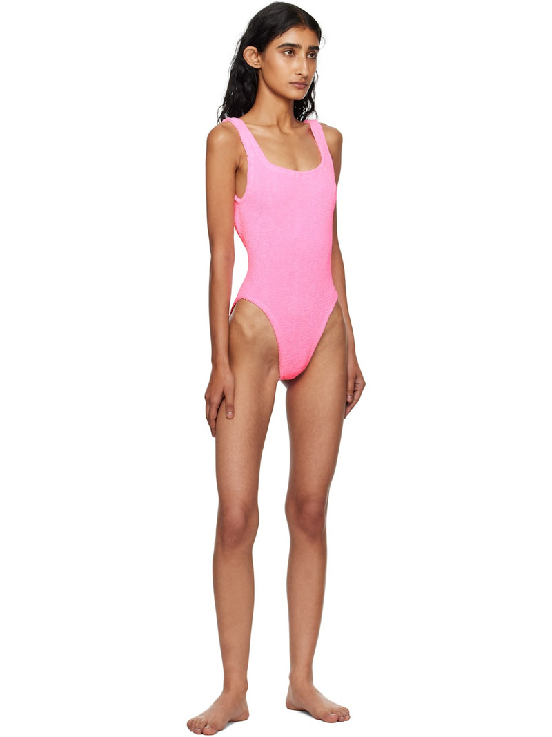 Hunza G Pink Square Neck Swimsuit outlook