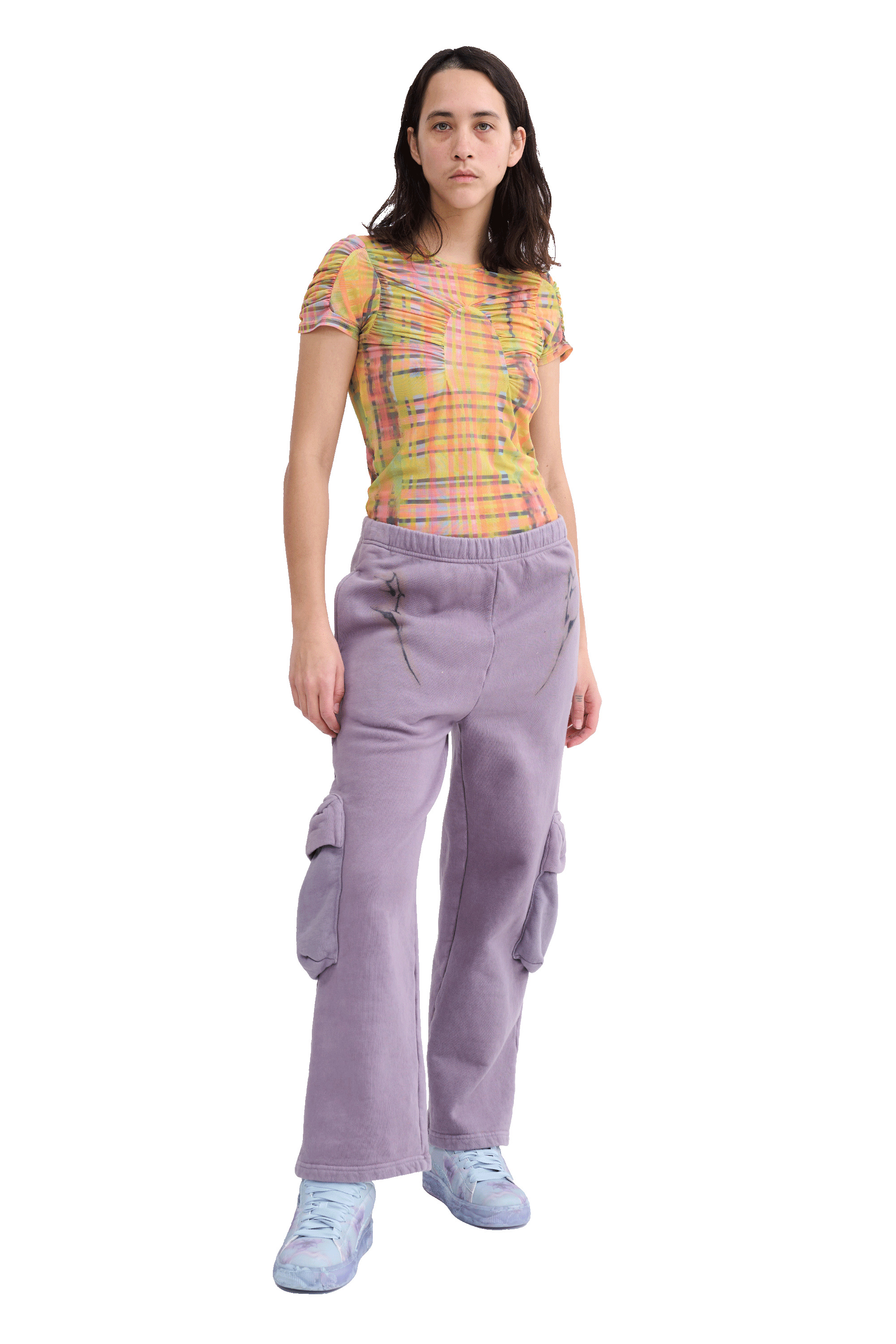 MAUVE CARGO SWEATPANT - 2