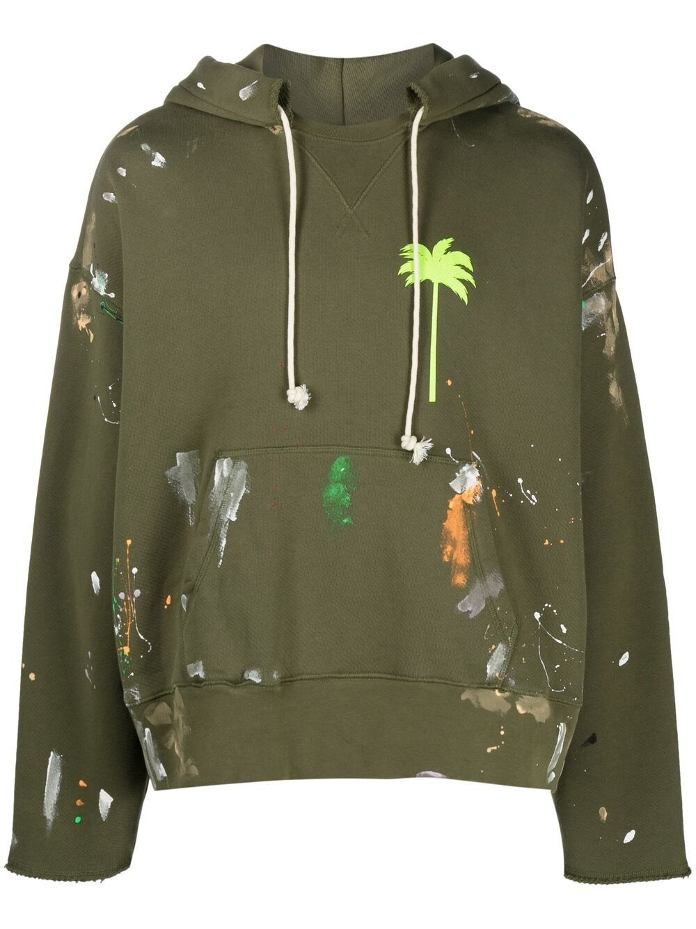 paint-splatter palm-print hoodie - 1