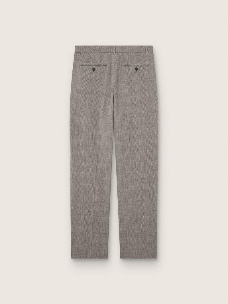 Golden Goose Men’s slim-fit pants in gray Prince of Wales check outlook