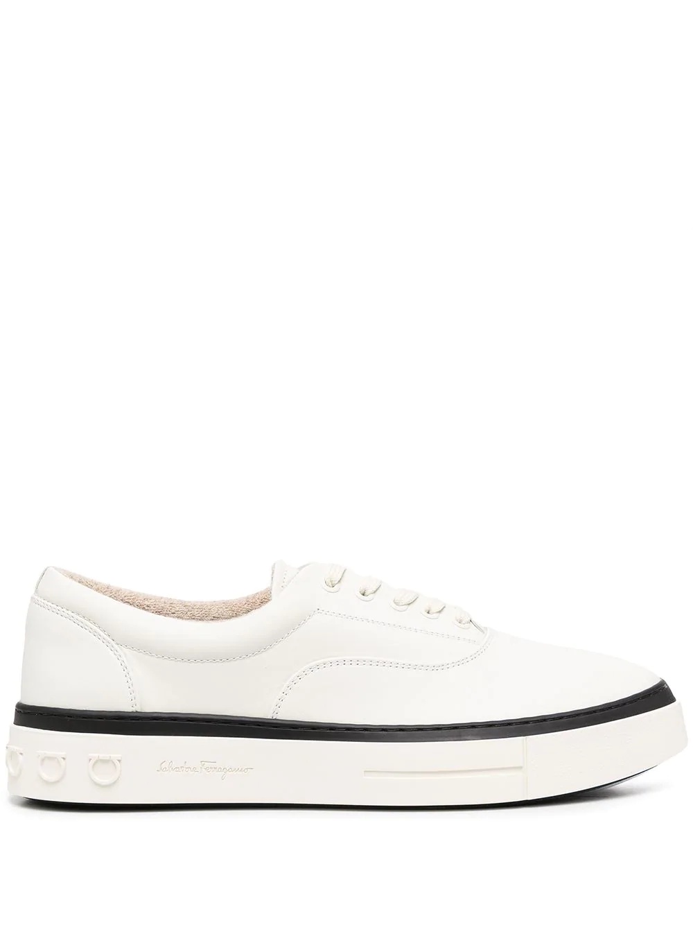 contrast stripe low-top sneakers - 1