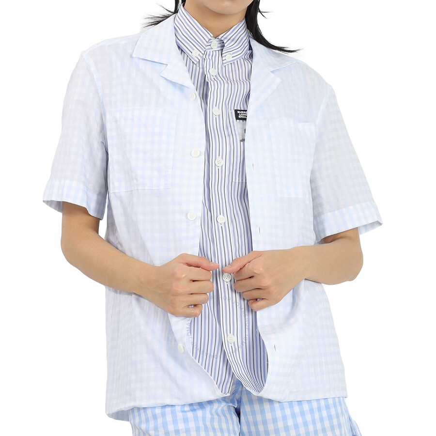 Burberry Gingham Check Print Oversized Shirt - 4