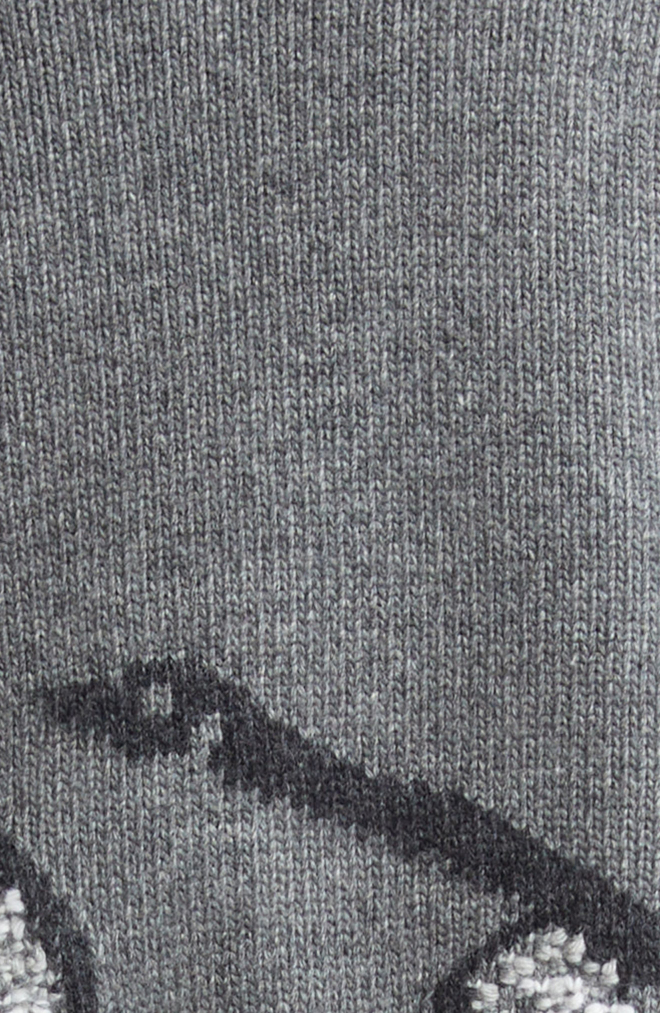 Thom Browne Intarsia Geese 4-Bar Wool Cardigan in Medium Grey at Nordstrom - 7