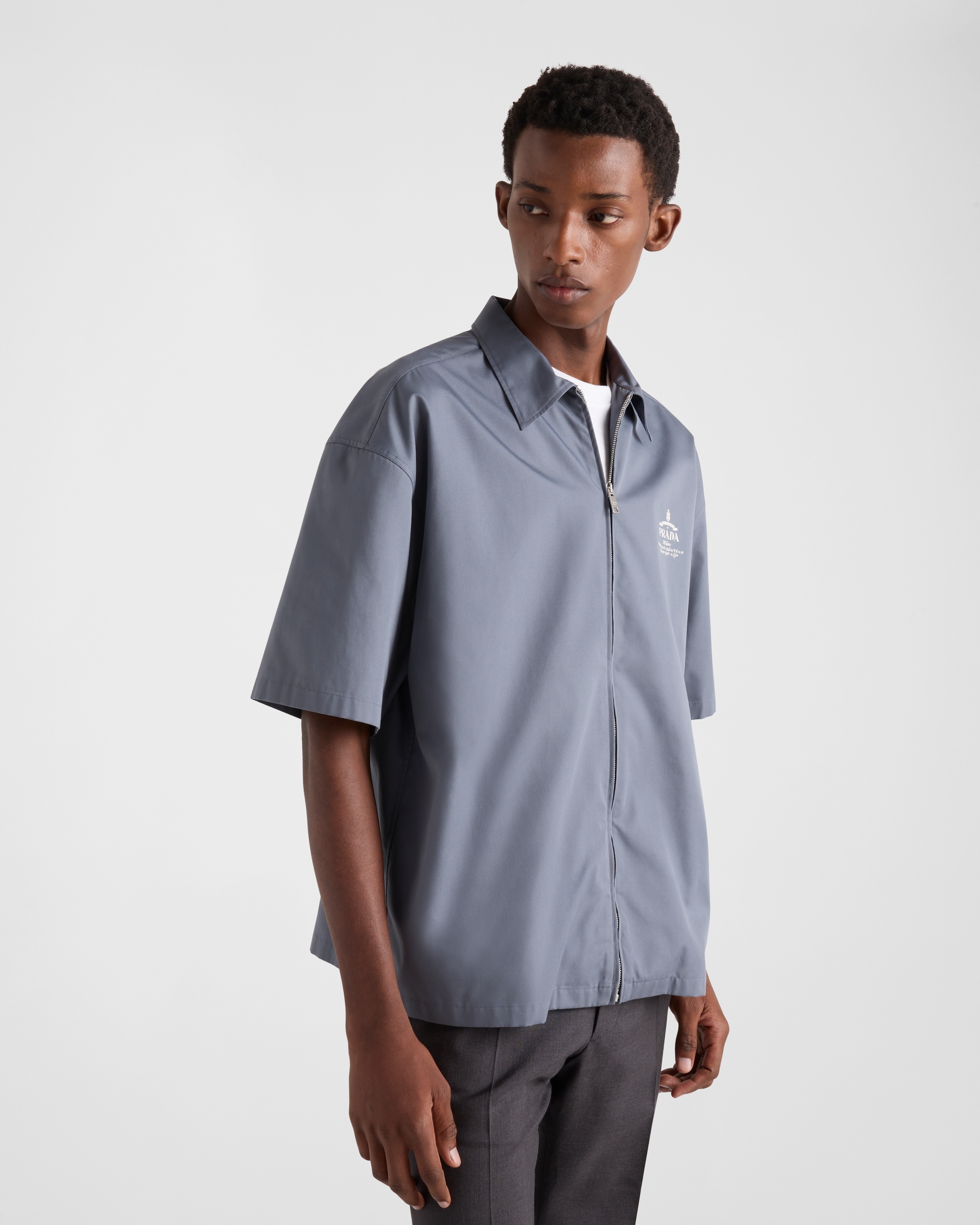 Short-sleeved technical cotton shirt - 4