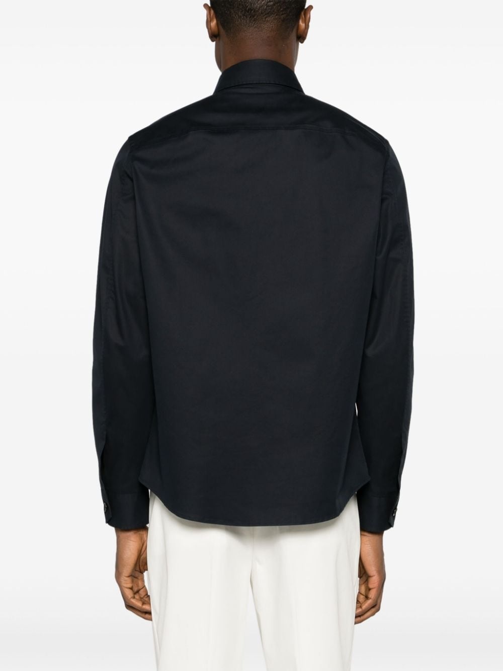 chest-pocket cotton shirt - 4